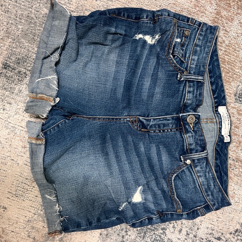 Torrid Blue Distressed Jean Shorts